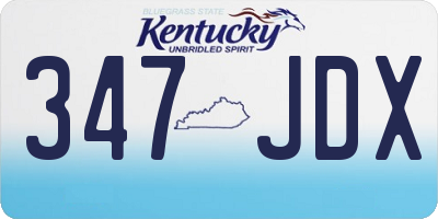 KY license plate 347JDX