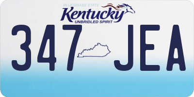 KY license plate 347JEA