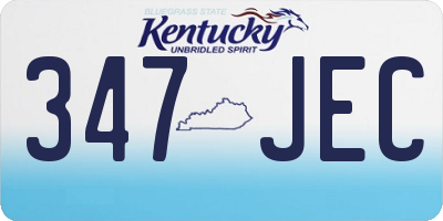 KY license plate 347JEC