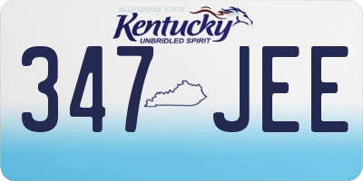 KY license plate 347JEE