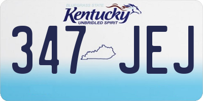 KY license plate 347JEJ