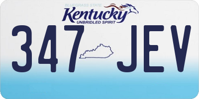 KY license plate 347JEV