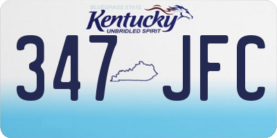KY license plate 347JFC