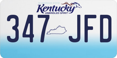 KY license plate 347JFD