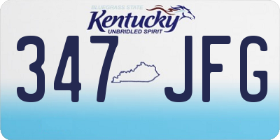 KY license plate 347JFG