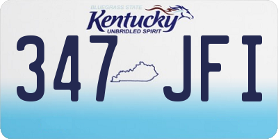KY license plate 347JFI