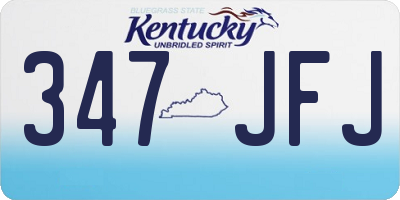 KY license plate 347JFJ
