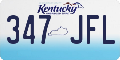 KY license plate 347JFL