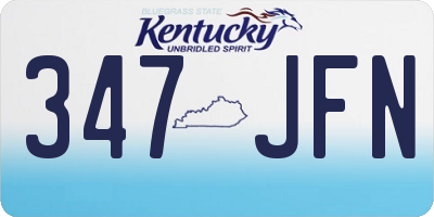 KY license plate 347JFN
