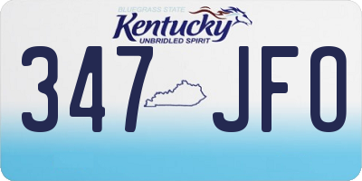 KY license plate 347JFO