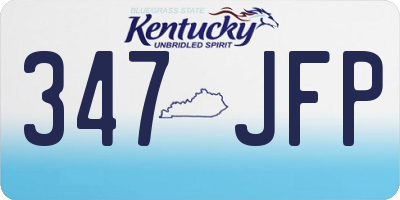 KY license plate 347JFP