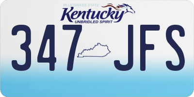 KY license plate 347JFS