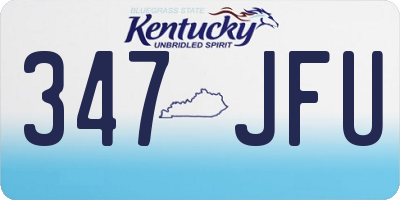 KY license plate 347JFU