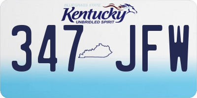 KY license plate 347JFW