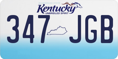 KY license plate 347JGB