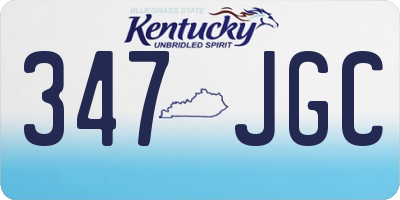 KY license plate 347JGC