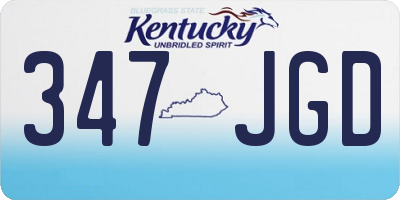 KY license plate 347JGD