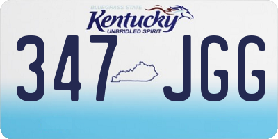 KY license plate 347JGG