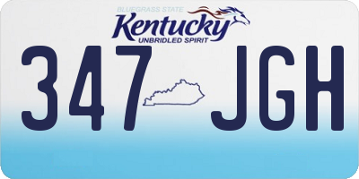 KY license plate 347JGH