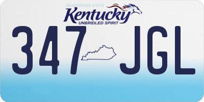 KY license plate 347JGL