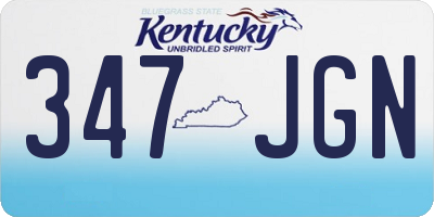 KY license plate 347JGN