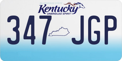 KY license plate 347JGP