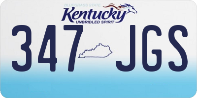 KY license plate 347JGS