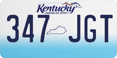 KY license plate 347JGT