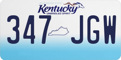 KY license plate 347JGW