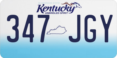 KY license plate 347JGY