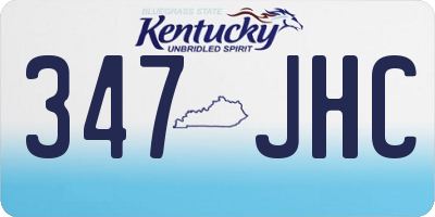 KY license plate 347JHC