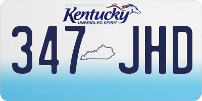 KY license plate 347JHD