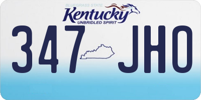 KY license plate 347JHO