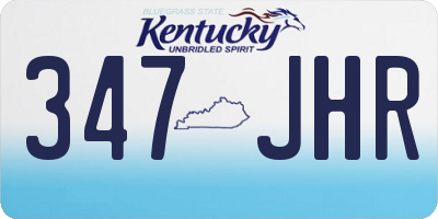 KY license plate 347JHR