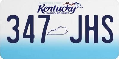 KY license plate 347JHS