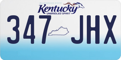 KY license plate 347JHX