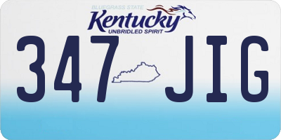 KY license plate 347JIG