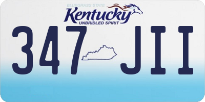 KY license plate 347JII