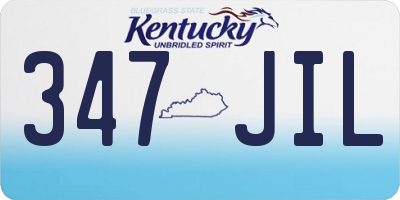 KY license plate 347JIL