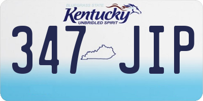 KY license plate 347JIP