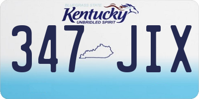 KY license plate 347JIX