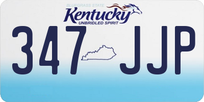 KY license plate 347JJP
