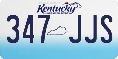 KY license plate 347JJS