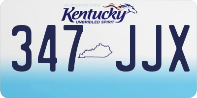 KY license plate 347JJX