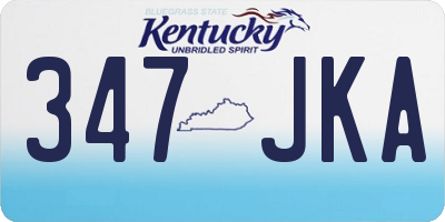 KY license plate 347JKA