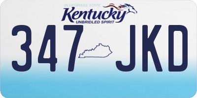 KY license plate 347JKD