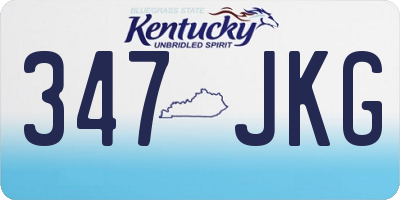 KY license plate 347JKG
