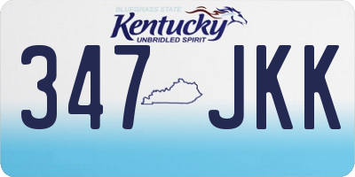 KY license plate 347JKK