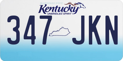 KY license plate 347JKN