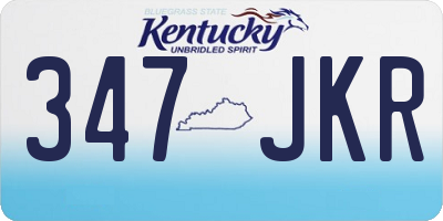 KY license plate 347JKR
